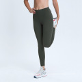 Control de abdomino Fitness Running 4 Way Stretch Yoga Leggings Pantalones de yoga de cintura alta con bolsillos para mujeres
